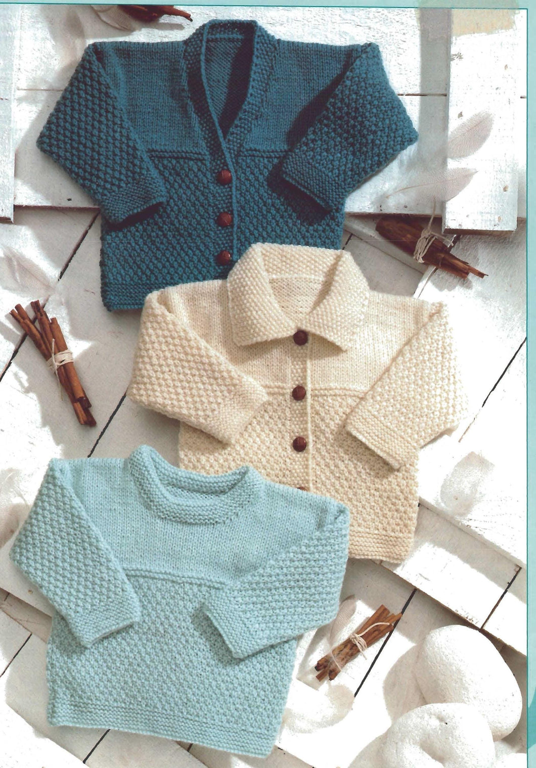 Baby Moss stitch -seed stitch- Cardigans & sweater - premature size 12