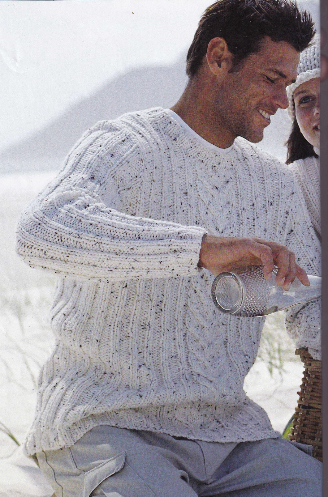 Rib & Cable Sweaters Man- Woman's 2 neckline styles - Chunky Bulky 12 ply wool-32