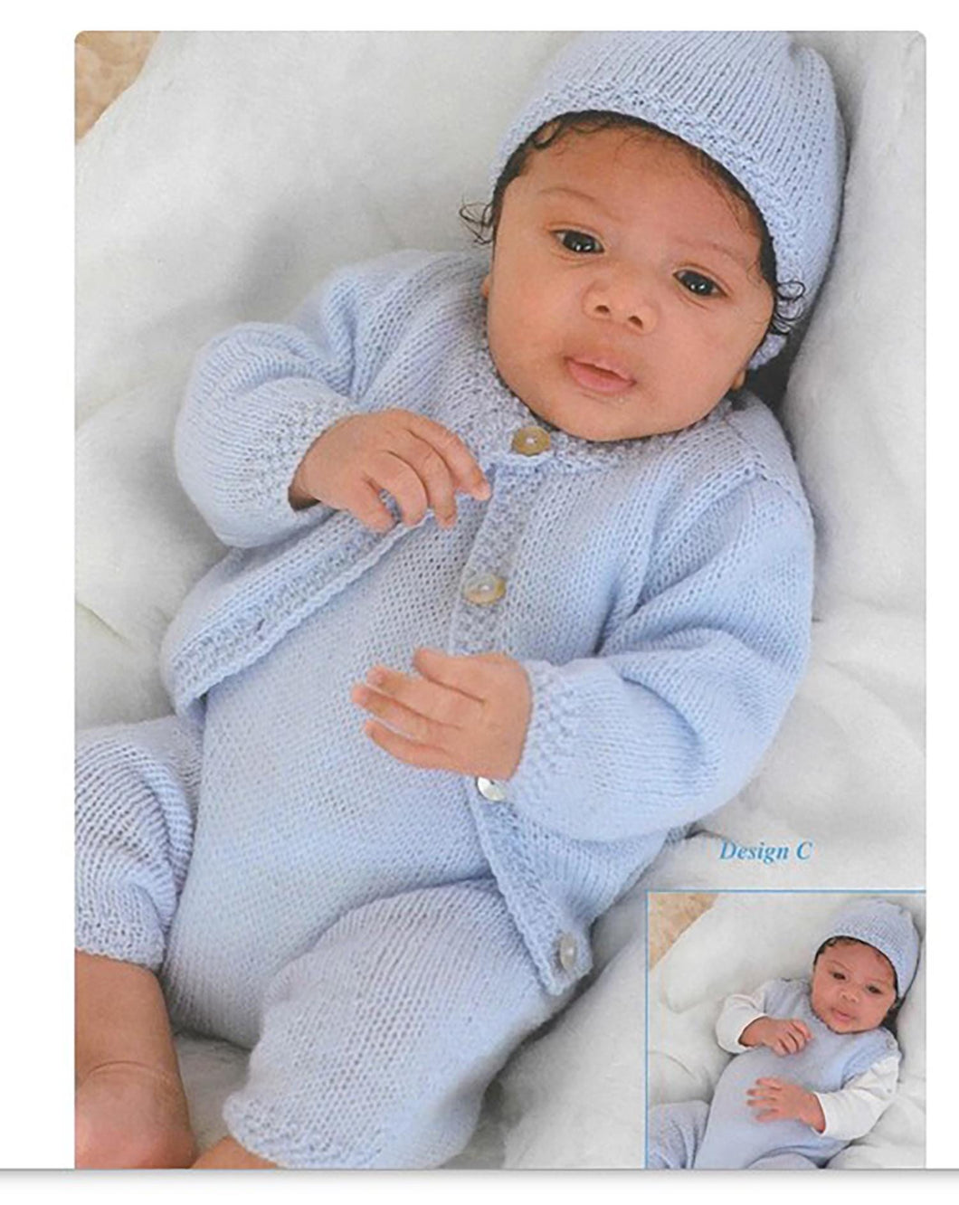 Popular Easy Beginners baby All in one combination Cardigan & Hat  DK ( 8PLY )  Premature -12 months- Knitting pattern  Download PDF