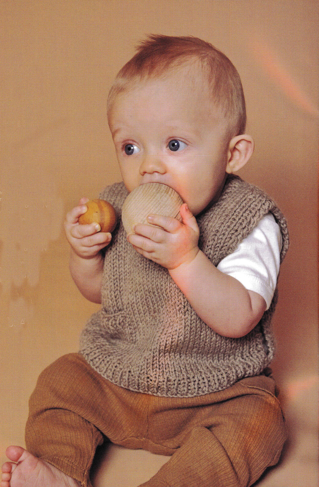 Baby Children's Plain Knit Tank Top Slipover with pocket - 5 ply  yarn needed Knitting Pattern Download PDF- see images for more information