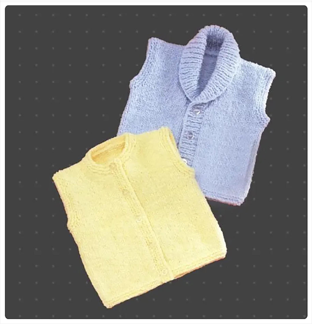 Children's Easy Plain Gilet Round & Shawl Collar Vest Top Waistcoat  20