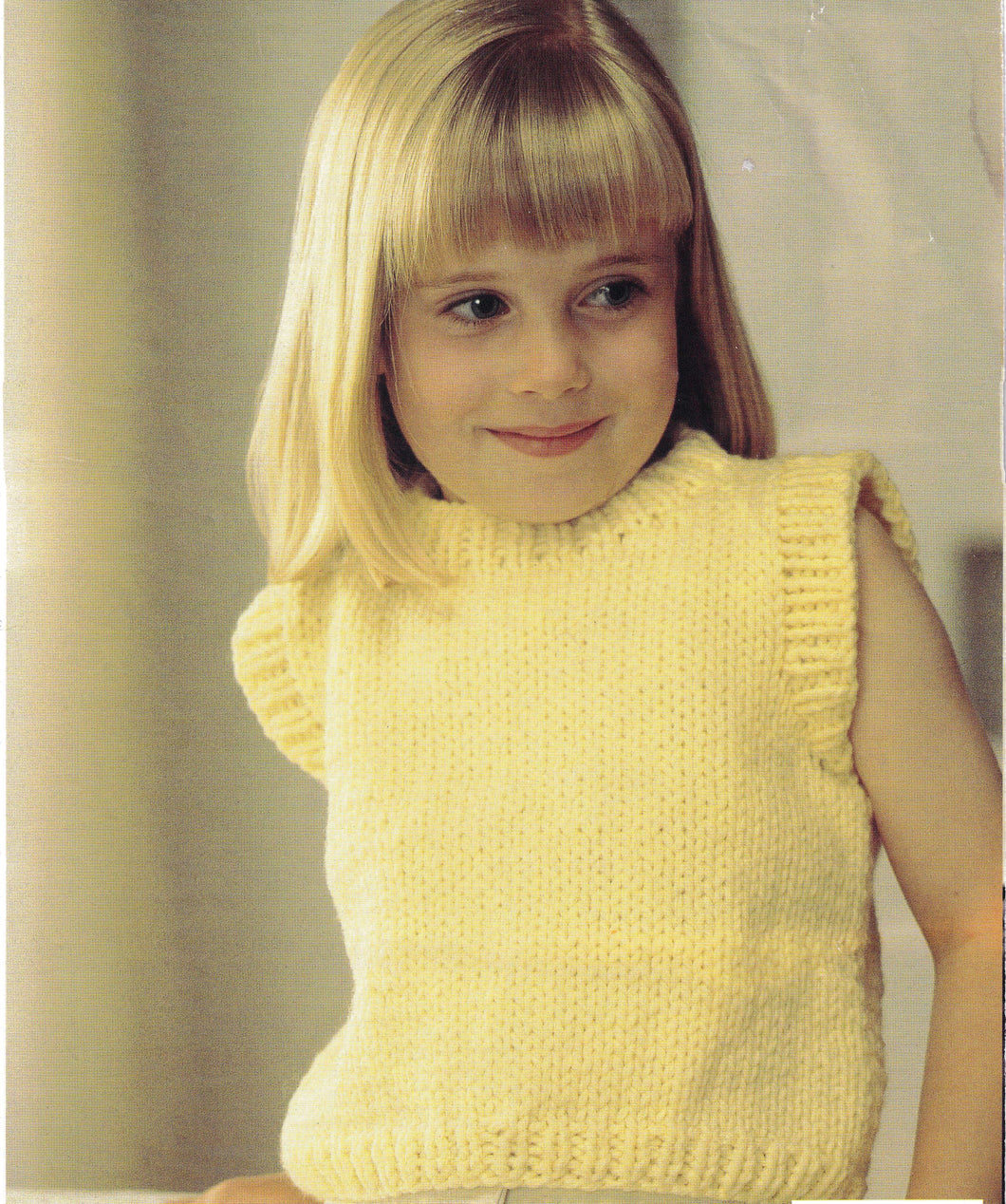 Children's Easy Chunky Sweater- zipped pocket & Sleeveless Top- Quick Knit Knitting Pattern Chunky Bulky 12 ply  22