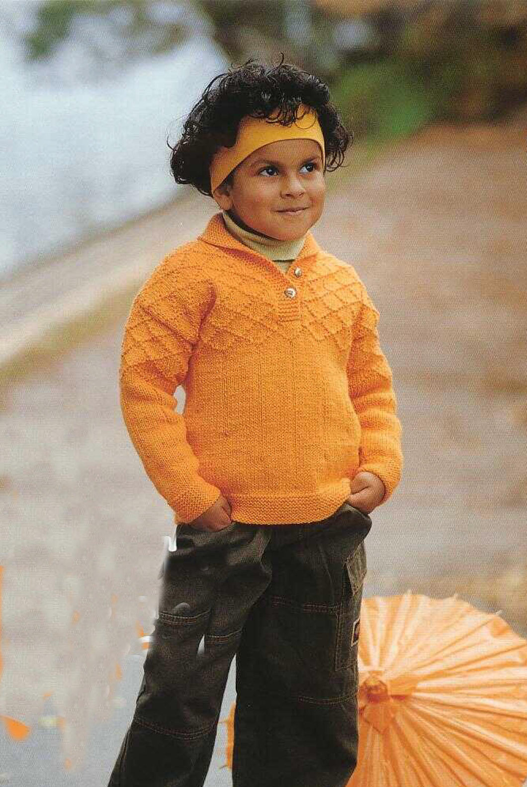 Girls  Easy Textured Drop Shoulder Jumper with shawl collar DK-8PLY fits 2- 8 years (55cm -70 cm)  Knitting pattern- PDF Download- Vintage