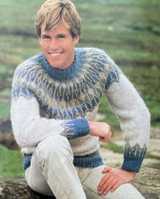 Woman's Mans Fair Isle Yoked Cardigan/Sweater Icelandic Nordic Style Knit 32 -38" & 36"-42" Chunky Bulky (12 ply) Winter Knit- Download PDF