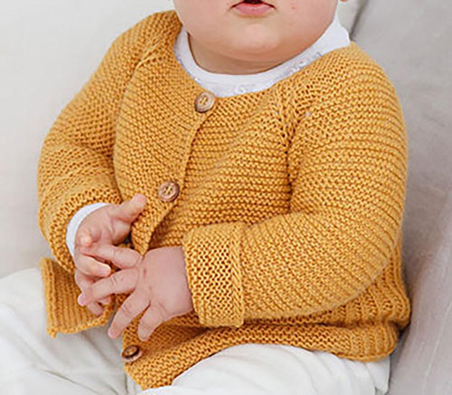 Baby Boy- Girl- Toddler  Rib & Garter Stitch Cardigan -Knitting Pattern PDF Download- fits birth-4 years, 4 ply Fingering yarn