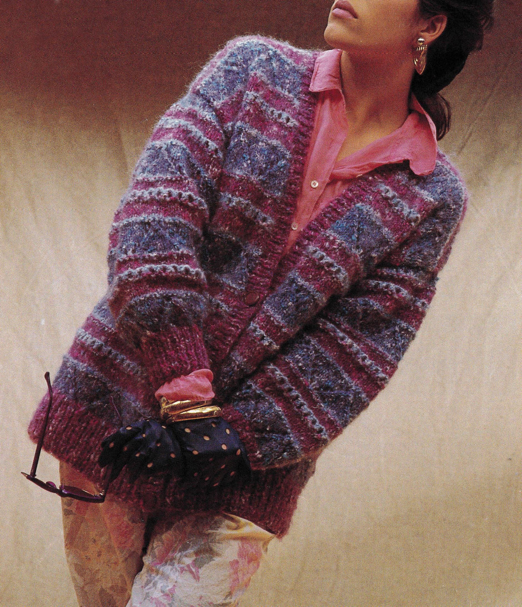 Woman's Brushed DK 8 ply Cardigan 30