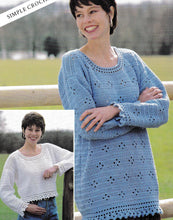 Simple Crochet Long & Cropped  Top-Sweaters-Tunic- Pullovers S-L Women's  Cotton DK (8 Ply) PDF Download Pattern Ladies