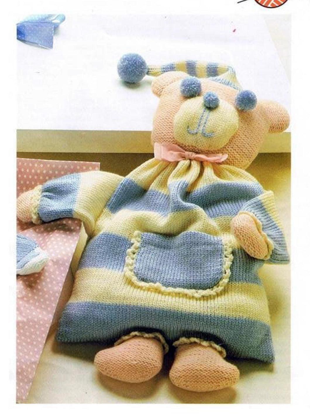 Vintage Childs Teddy bear Pyjama- Nightdress  Case - 25