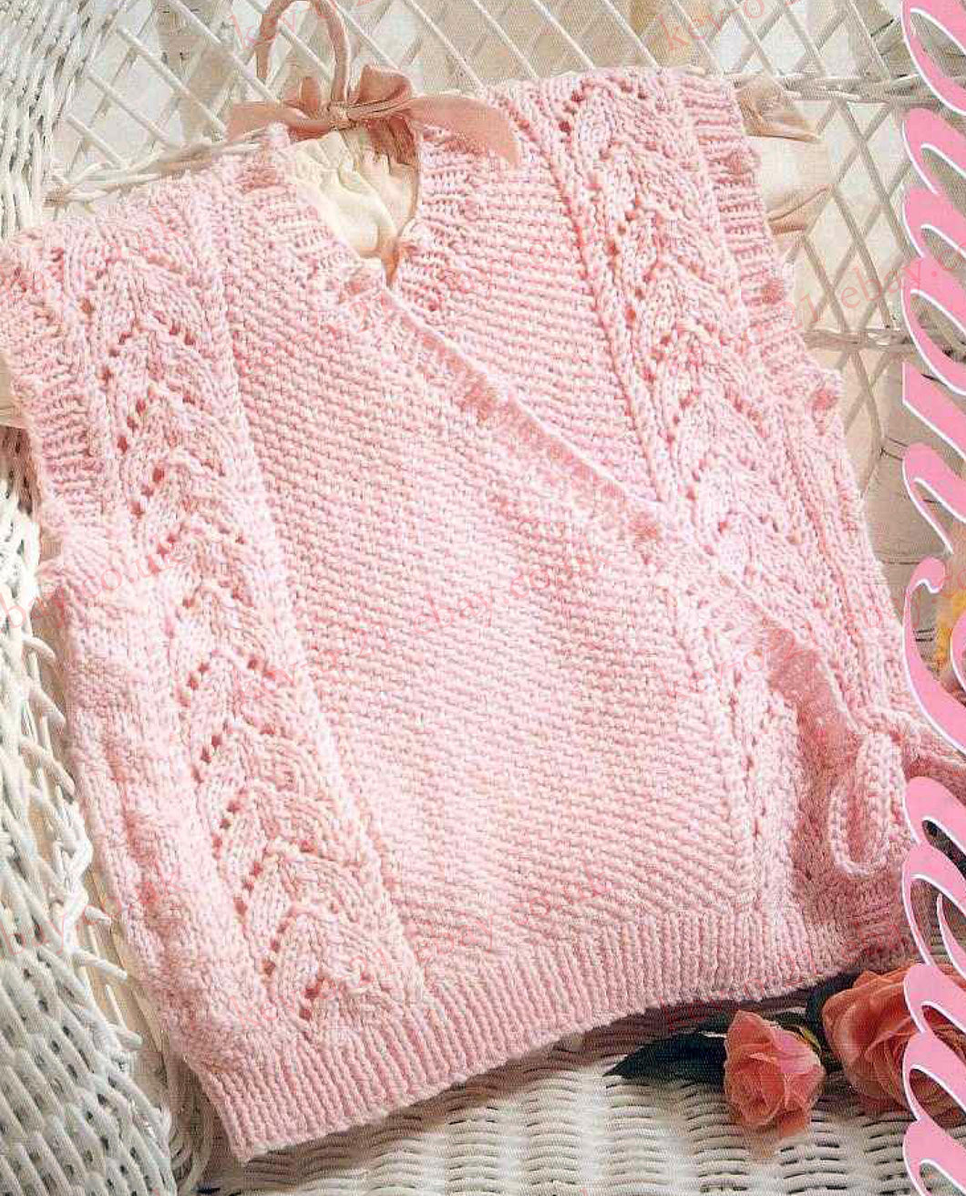Baby Girl sleeveless Cross over Cardigan-Multi patterned Vest 14