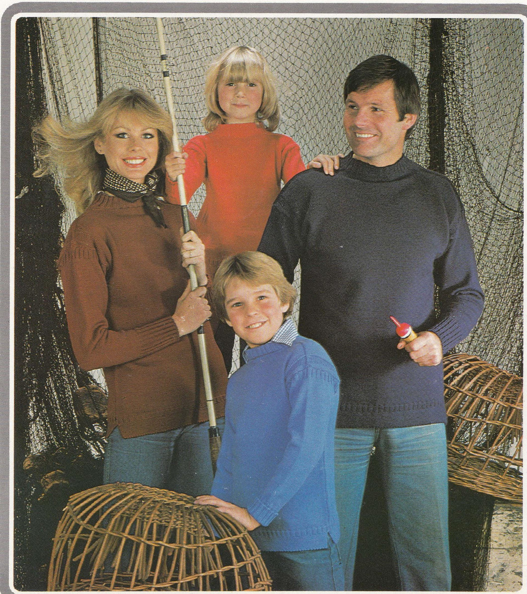 Family Casual Guernsey His' n 'Hers & Children's Sweaters- Pullovers drop  Sleeve 24