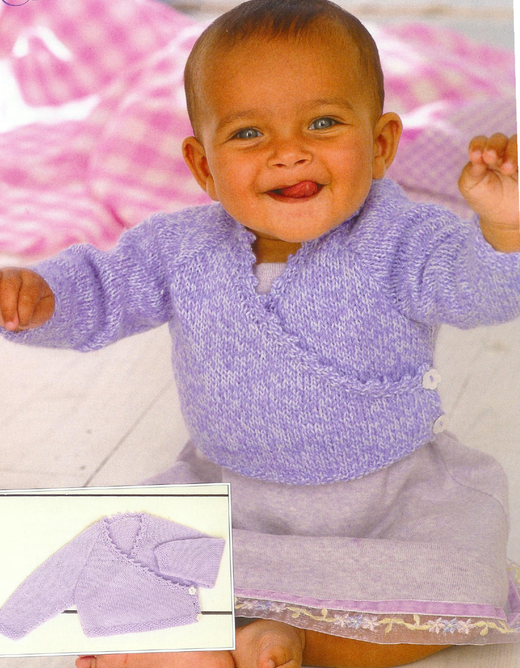 Toddler Girl's Boys Wrap over Cardigan Jacket Ballet Top Picot border~ 16-26