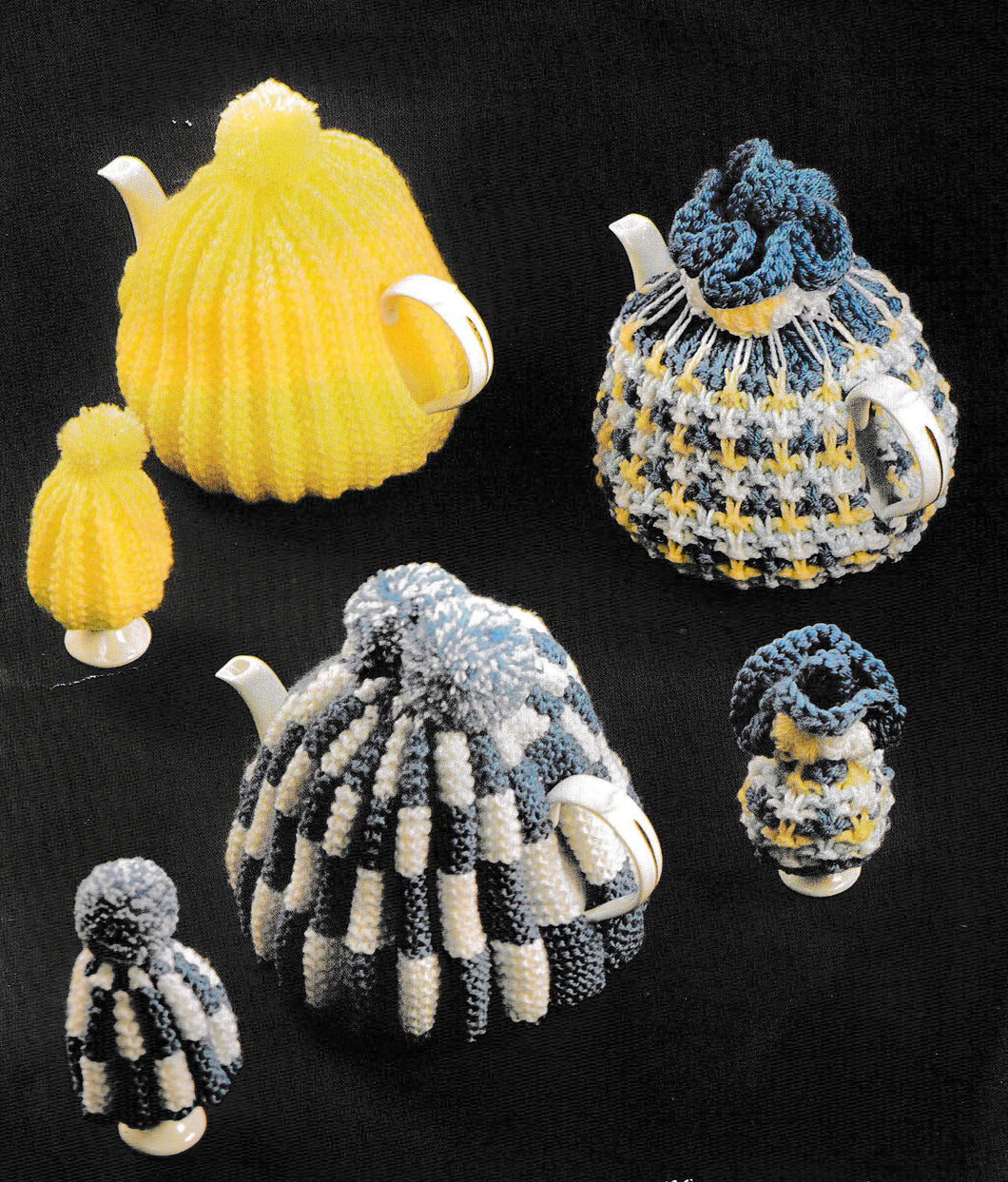 Fluted Stripe Tea & Egg Cosies Knitting Pattern- knitted in 4ply Fingering wool - Downloadable PDF Knitting Pattern