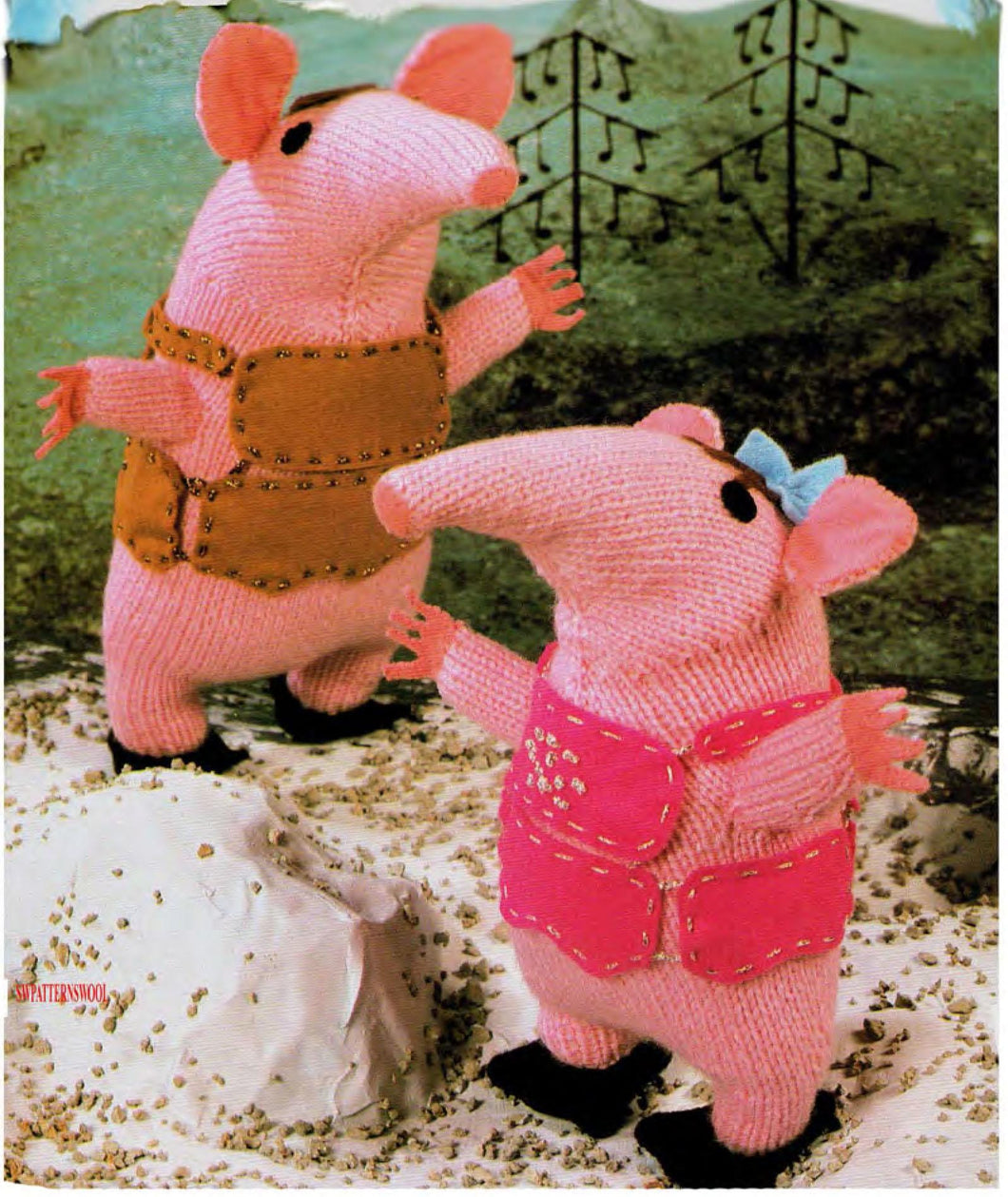 Clangers Toy ~ DK * ply Knitting Pattern ~ Small & Large Clanger Knitting Pattern instant download PDF knitting pattern