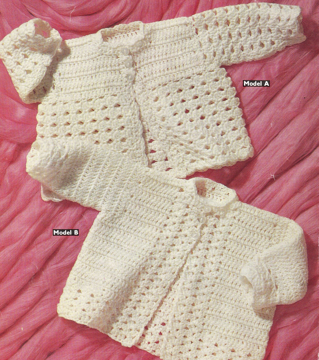 Baby Crochet Cardigan -  Matinee jackets  Crochet Pattern dk 8ply wool- Download PDF fits 3-6 months- UK crochet terms English only