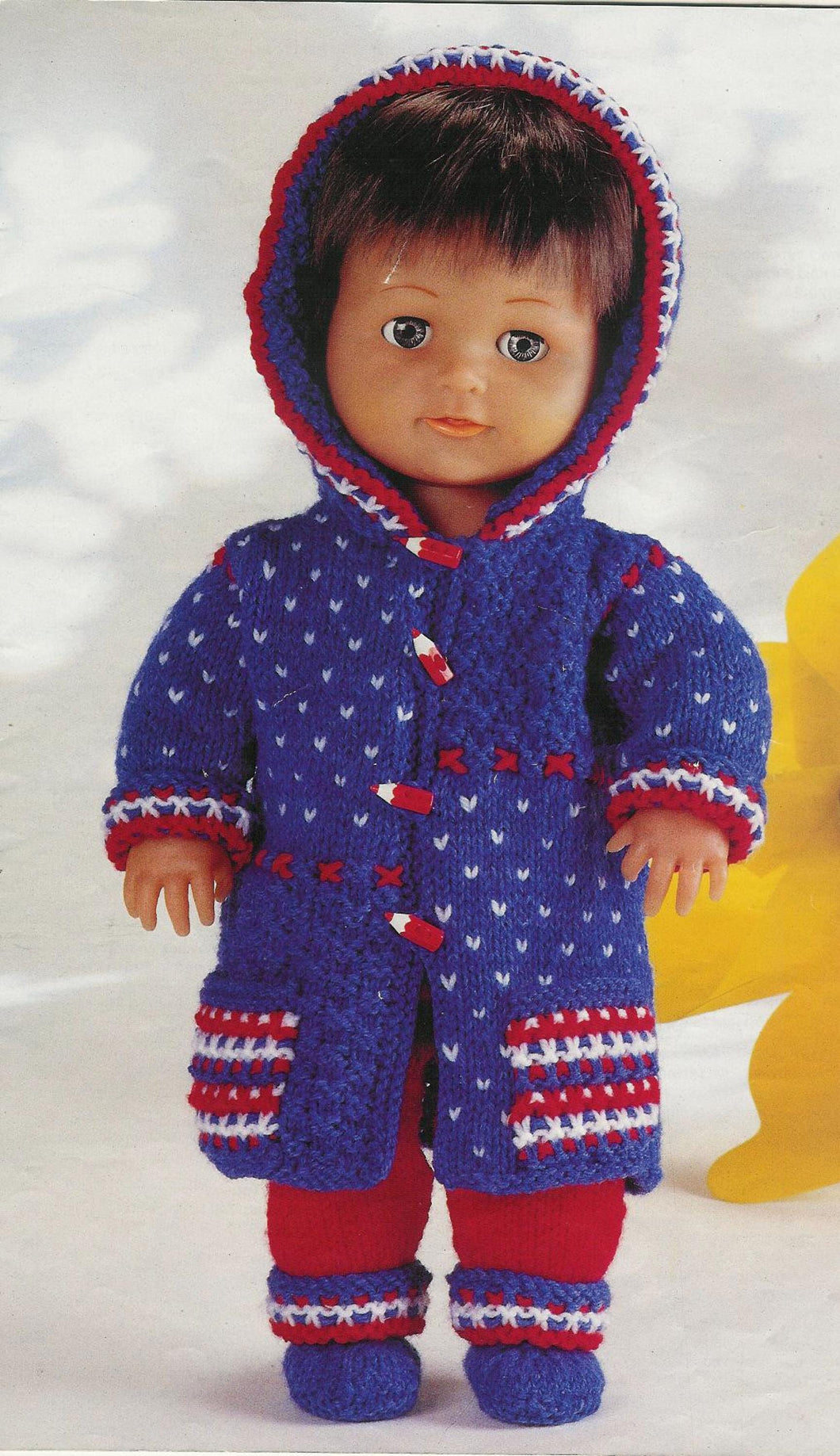 Dolls Hooded Coat trousers & Shoes -  Fits dolls 12