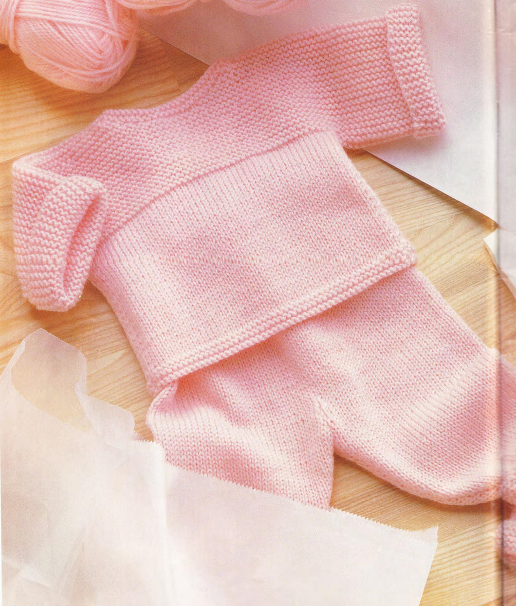 Popular Very Easy baby  Wrap around Jumper & Trousers DK ( 8PLY ) Yarn Fits from Birth up to 9 months- Knitting pattern  Download PDF