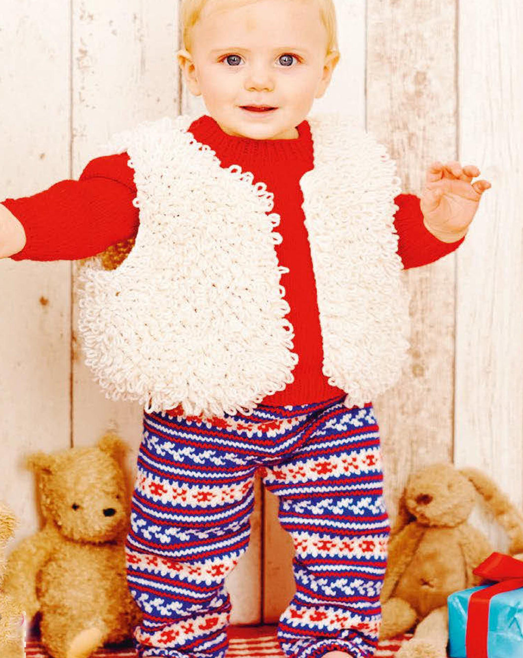 Baby Easy Loopy Waistcoat ~ Sleeveless  Cardigan to knit in DK 8Ply Light Worsted  Download PDF Knitting pattern (6 months-36 months) 22-26