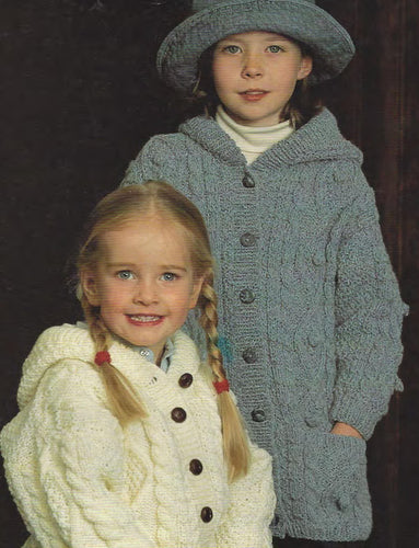 Children's Oversize Hooded Cardigan-Jacket Knitting Pattern with pocket- Chunky Bulky 12 ply yarn-fits  24-30