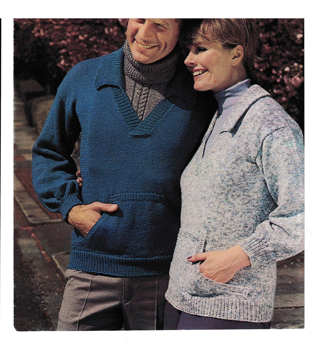 Classic Plain Unisex V neck Sweaters Mens Womens with pocket 30