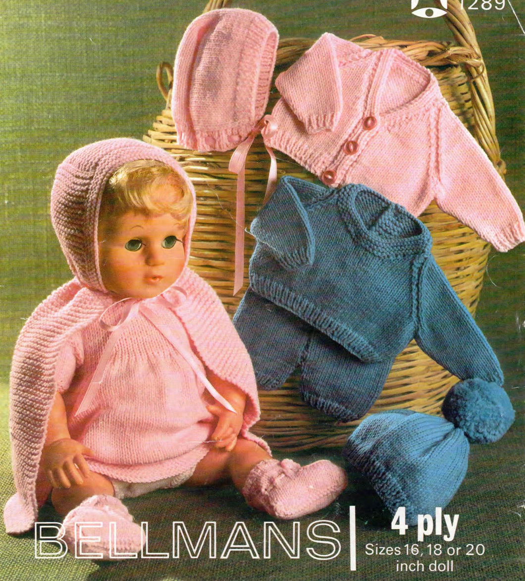 Baby Dolls Dress Bootees trousers jumper cardigan  Cape Bonnet Dolls Clothes Outfit 16=20