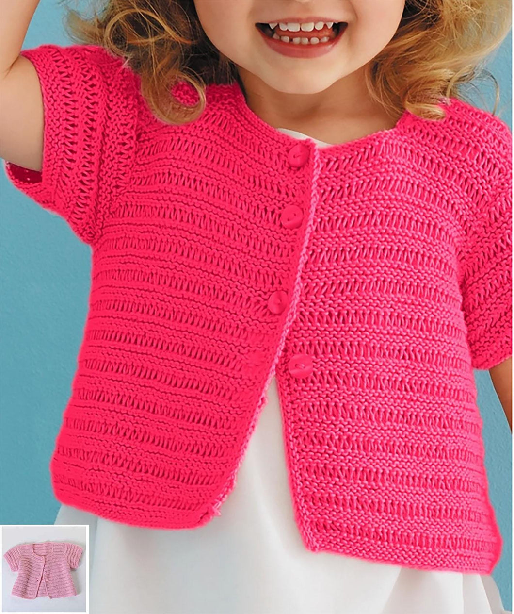 Baby Cardigan Knitting Pattern: Short Sleeve Jacket (PDF Download)