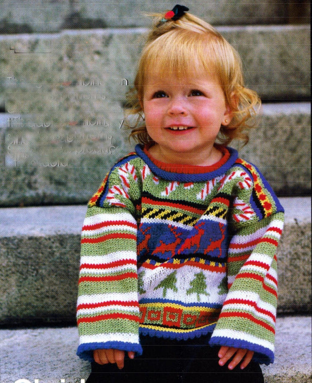 Christmas Sweater Jumper Fair Isle Jacquard pattern fits 2-6 yrs Knitting Pattern PDF Instant download PDF- See images for yarn and needles