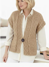 ladies Easy - Super Chunky Waistcoat 32" - 42" Knitting PATTERN 32 to 42 Inch chest PDF Instant download