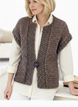 ladies Easy - Super Chunky Waistcoat 32" - 42" Knitting PATTERN 32 to 42 Inch chest PDF Instant download