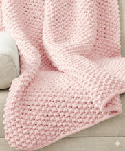 Very Easy Big thick Chunky Baby Blanket  Knitted in Super Chunky Jumbo 250 gram balls  Balls of wool- 47 x 54" Knitting pattern Download PDF