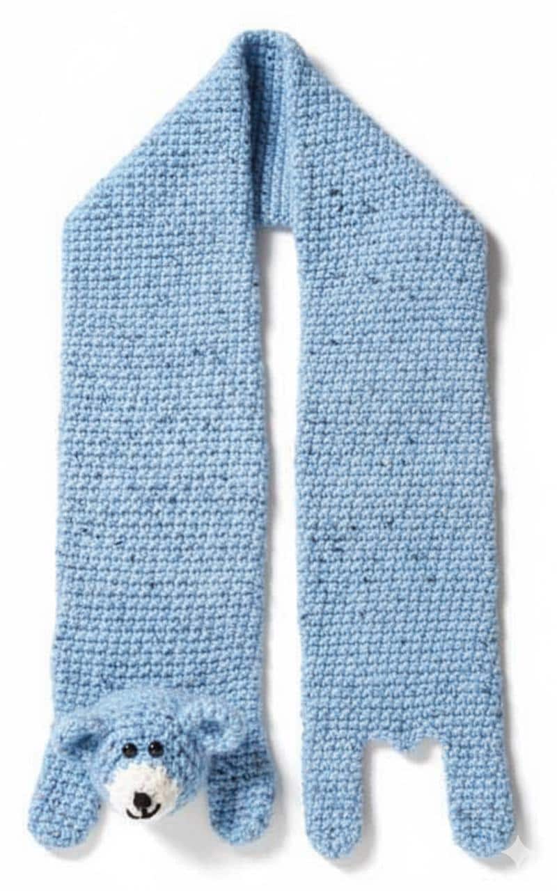 Huggy Bear Scarf Children's~ Worsted 4# Aran 10 ply yarn PDF Download 42