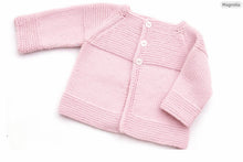 Baby Children’s Jacket Cardigan Garter Stitch Yoke Easy Stitches Newborn 0 -9 months ~ 3, 4 & DK 8 ply yarn Top down PDF Download