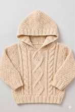 Boys girls  Round Neck Cable Sweater-& Hooded Sweater Knitting Pattern- DK -8Ply Light worsted wool- Download-16-26" chest  Or (0-6 years)