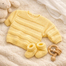 Popular Very Easy baby Jumper and Socks DK ( 8PLY ) Yarn Fits from 3 months up to 9 months- Knitting pattern  Download PDF