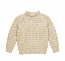 Baby Roll Neck Easy Raglan Textured sweater- Jumper in DK 8 Ply -Knitting Pattern PDF Downloadable pattern - Fits   Birth to 6 years- Easy