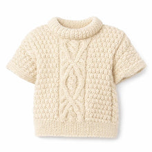 Child's Cable  Pullover short sleeved Knitting Pattern - Aran 10 Ply Worsted3-10 years)  Download PDF