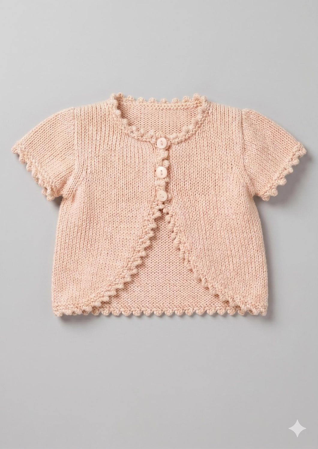 Short sleeved bolero cardigan dk ( 8ply ) Birth-5 years Knitting Pattern download PDF