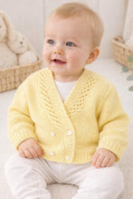 Baby V Neck Cross Over Cardigan DK 8ply 16 - 22" Birth - 2 Years. Knitting Pattern Download PDF