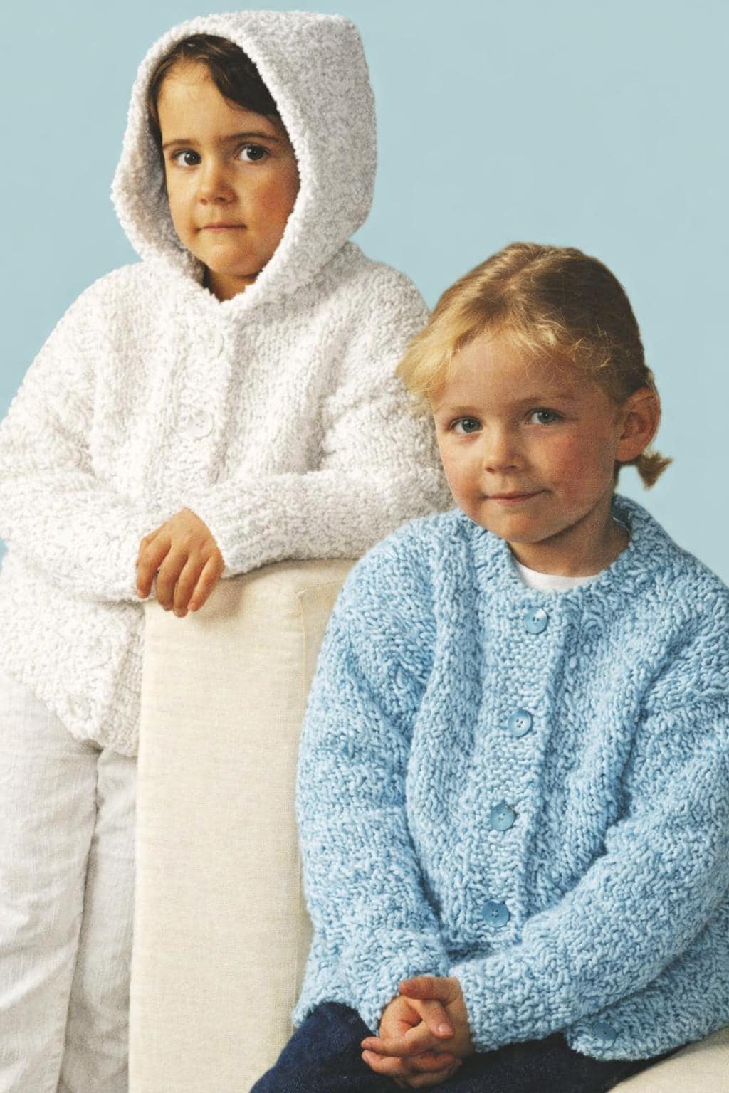 Easy Children's Hooded Cardigan-Jacket Knitting Pattern & Cardigan Chunky Bulky 12 ply yarn-fits chest 20-30