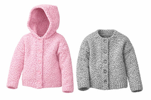 Children's Hooded Cardigan Knitting Pattern: Chunky Bulky Yarn (Digital Download)