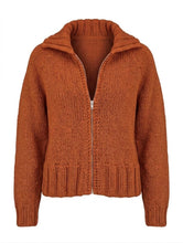 Woman's Girls Childs Zipped front Jacket with collar Very Easy quick Knit~ Chunky- Bulky 12 Ply  yarn 26-40" Knitting pattern -Download PDF