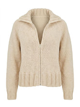 Woman's Girls Childs Zipped front Jacket with collar Very Easy quick Knit~ Chunky- Bulky 12 Ply  yarn 26-40" Knitting pattern -Download PDF