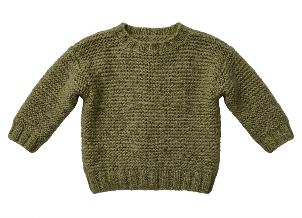 Easy Round Neck Garter Stitch Baby sweater~ 6mth - 8 years Toddler Child Kids ~ Aran 10 Ply Yarn Knitting Pattern Digital PDF Download