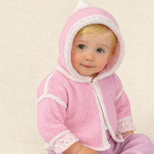 Baby Hooded Jacket Knitting Pattern – DK 8 Ply, 14-20" Sizes (PDF Download)