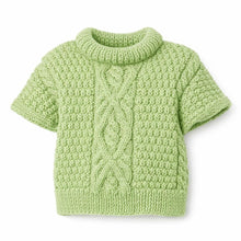 Child's Cable  Pullover short sleeved Knitting Pattern - Aran 10 Ply Worsted3-10 years)  Download PDF