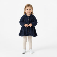 Girls' Chunky cable Coat, Hooded Coat, Round Neck & with collar 3 styles Chunky Bulky 12 ply wool Knitting pattern Download PDF 18" ~ 28"