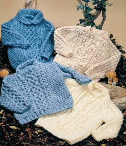 Boys  Aran sweaters Raglan 4 styles knitting pattern download PDF 18