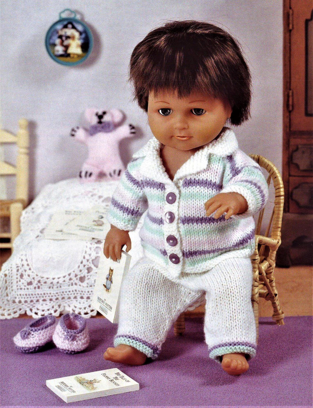 Baby  Doll pajamas slippers bear outfit