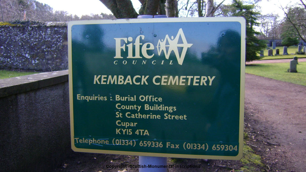 Kemback Churchyard - Cemetery Nr Cupar - Fife PDF